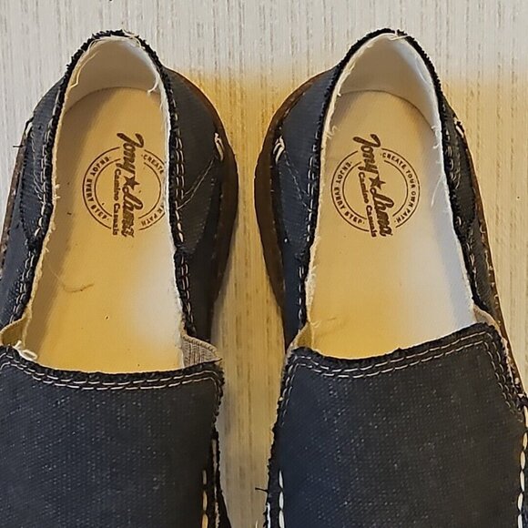 Tony Lama Gator Driving Moccasins Mens 8 Charcoal Opanka Slip On Shoes TLC126 main image 13